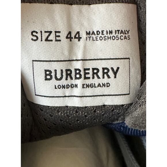 NIB Burberry Ramsey Men\'s Oceanic Blue Sneakers 11 US (44 Eu) 8045534 Italy
